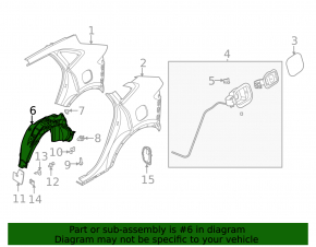Rear left mudguard Ford Escape MK4 20-24