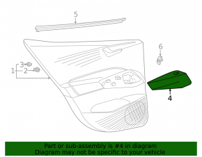 Rear right window lift control trim Volkswagen ID.4 21-23 black
