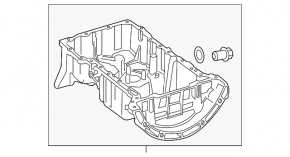 Oil pan Infiniti QX30 17-19