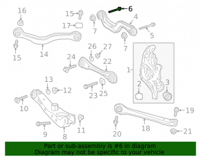 Front subframe mounting bolt 2pcs Chevrolet Volt 16-19 47mm