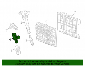 Camshaft Position Sensor Chevrolet Camaro 16-23 3.6 Left