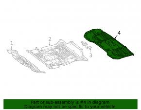 Rear engine guard for Mercedes GLS-class X166 13-19 3.0