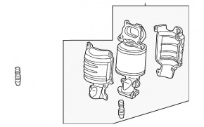 Exhaust manifold rear with catalytic converter Acura MDX 16-16