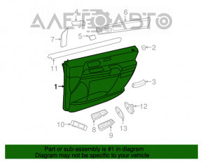 Door trim card front left Dodge Grand Caravan 11-20