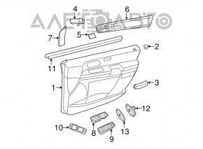 Door trim card front left Dodge Grand Caravan 11-20
