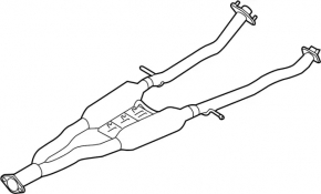 Exhaust line middle part rear Infiniti Q50 14-20 RWD