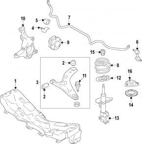 Front right shock absorber for Subaru Forester 25-26