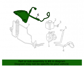 Mercedes W211 E550 Power Steering High Pressure Hose