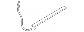 Door sill insert front left Volvo XC60 18-23 chrome with backlight