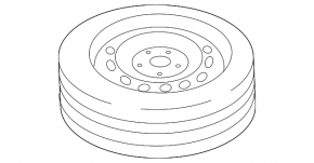 Spare tire spare wheel R19 Volvo XC90 16-22 235/55R19
