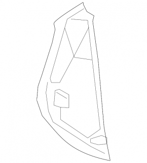 Front panel trim side left Volvo V90 17-22 usa black