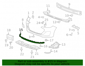 Chevrolet Spark 16-22 Front Bumper Lip