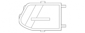 Front bumper lower grille plug right Audi A6 C7 16-18 rest