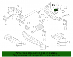 Exhaust flap actuator Audi Q5 8R 13-16 hybrid