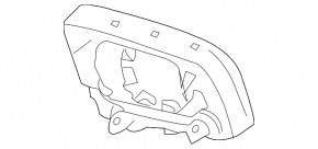 Left mirror housing for BMW 5 F10 11-13 under BSM