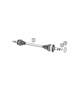 Drive axle rear right Chrysler 300 11-14 pre-restoration AWD