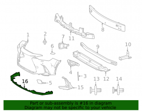 Lexus NX 22-25 US-built front bumper lip