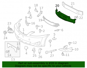 Lexus IS250 IS350 Front Bumper Absorber 11-13