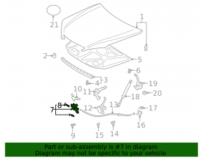Lexus ES300 ES330 Hood Lock