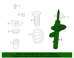 Front left shock absorber Mitsubishi Outlander 22-25 2.5