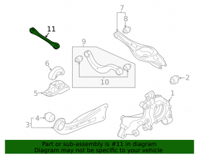 Rear left transverse rod Audi A3 22-25