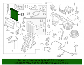 Heater radiator for VW Taos 22-25
