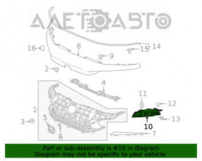 Fastening of radiator grille trim right Honda Civic XI FE/FL 22- 5d