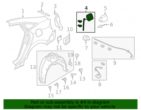 Fuel filler flap housing Honda Insight 19-22