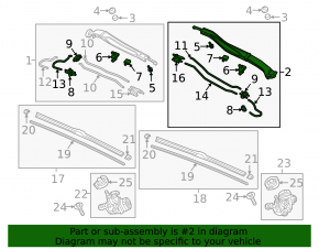 Left wiper arm Honda Clarity 18-21 usa