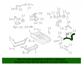 Lexus ES300 ES330 Fuel Filler Neck