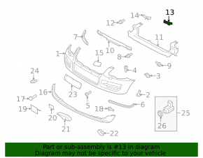 Lower left radiator bracket for Audi Q7 4L 10-15 (plastic)