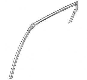 Rear left glass seal Nissan Murano 25-26