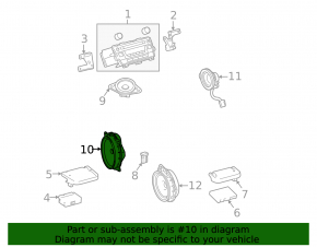 Speaker door front left Toyota Prius 30 10-11 break fastening