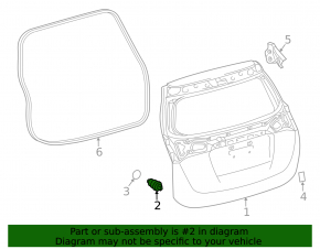 Right tailgate bumper for Toyota Rav4 13-18