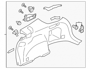 Arch trim right Subaru Outback 15-19 black