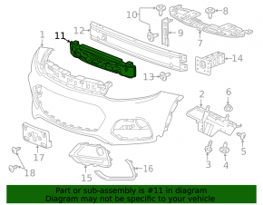 Front Bumper Absorber Upper Chevrolet Trax 17-20
