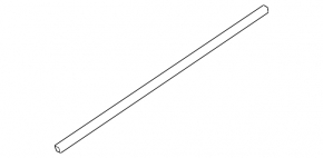 Molding door-glass center rear left Porsche Cayenne 19-26 chrome