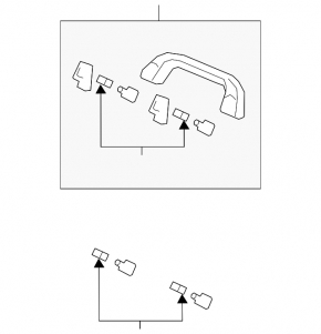 Mazda CX-90 2020 24-26 front left ceiling handle, black