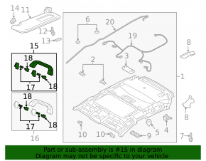 Mazda CX-90 24-26 black front right ceiling handle