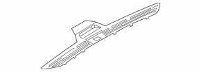 Upper central dashboard trim for Ford Fusion mk5 17-20 black