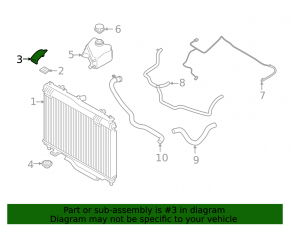 Radiator bracket left Ford Ecosport 18-22 plastic