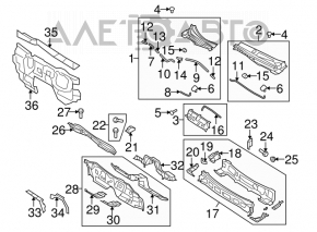 Right plastic windshield wiper grille for Mazda6 09-13