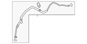 Air conditioner tube heater-condenser Mazda CX-5 13-16 2.0, 2.5