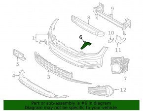 Front bumper mount, right, VW Jetta 22-26