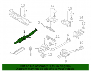 Downpipe with catalytic converter VW Beetle 12-19 2.5