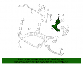 Lower control arm, front left, Volvo S60 11-18