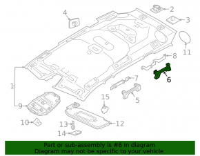 Ceiling handle rear left Volvo XC90 16-22 leather gray
