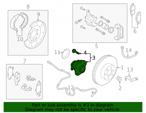 Rear left hub Nissan Murano z52 15- FWD