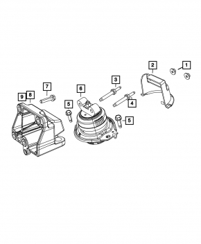 Engine Mount Bracket Right Dodge Challenger 11-23 5.7