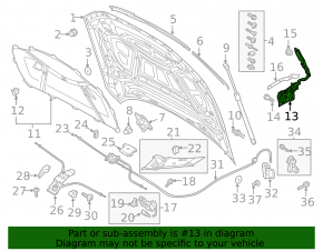 Hood hinge left Audi A6 C8 19-